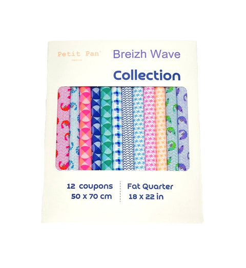 12-piece fat quarter bundle - Breizh Wave