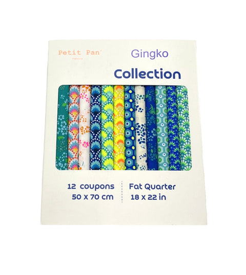 12-piece fat quarter bundle - Gingko