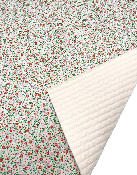 Quilted cotton 6 m - Flower Power rose