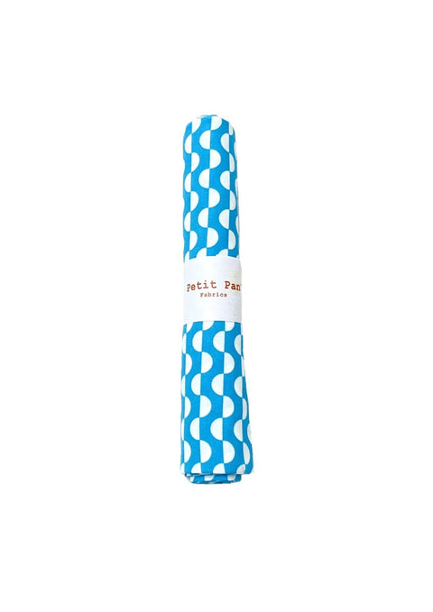 Cotton precut 50 x 70 cm - Amalfi bleu pousse-pousse