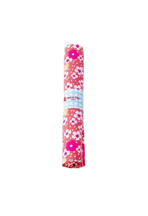 Cotton precut 50 x 70 cm - Fleurs de îles rose sable