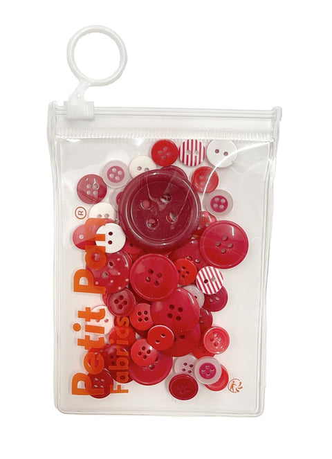 Assorted buttons (red)