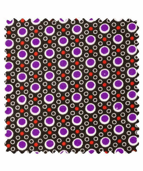 Coton imprimé Bulle violette