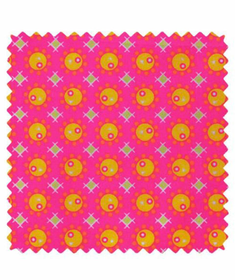 Coton imprimé Pamplemousse rose