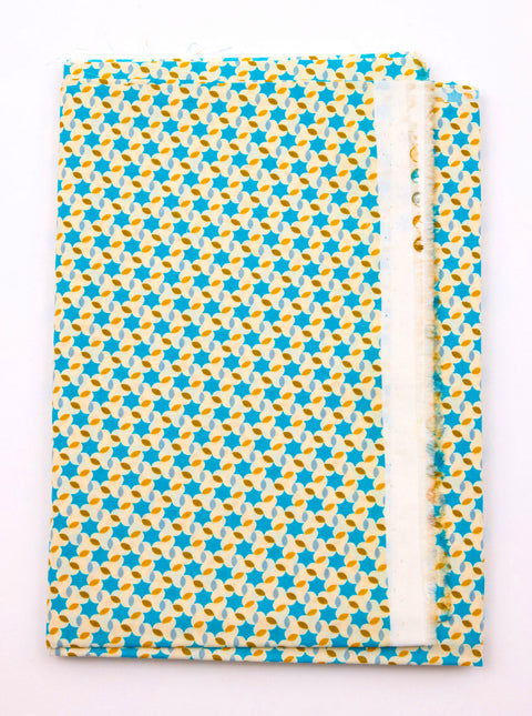 Coton imprimé Moussem bleu avec des motifs géométriques