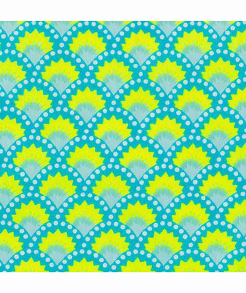 Wasabi bleu Aruba (oilcloth)
