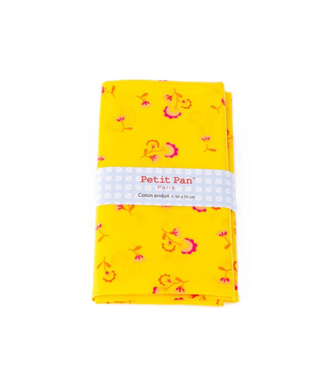Laminated cotton precut 50 x 70 cm - Illska jaune