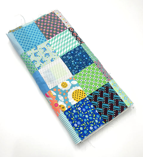Tissu patchwork 7x7 carret 35cm x 6m - Bleu turquoise