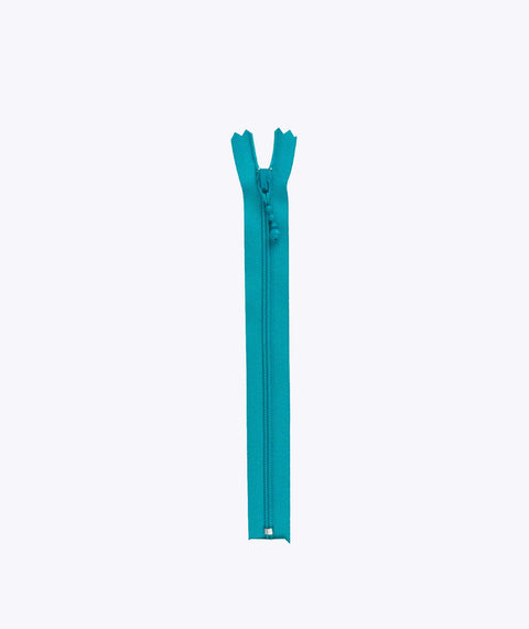 Turquoise beaded zip