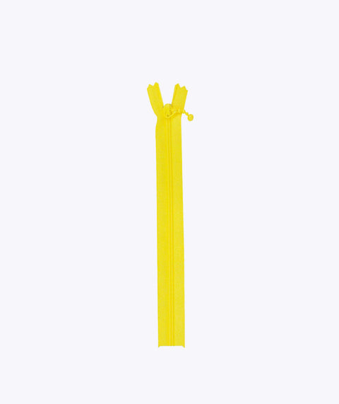 Lemon yellow beaded zip