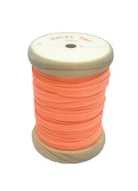 Bias tape 40 m - Rigato orange fluo