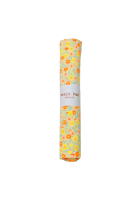 Cotton precut 50 x 70 cm - Flower Power blanc