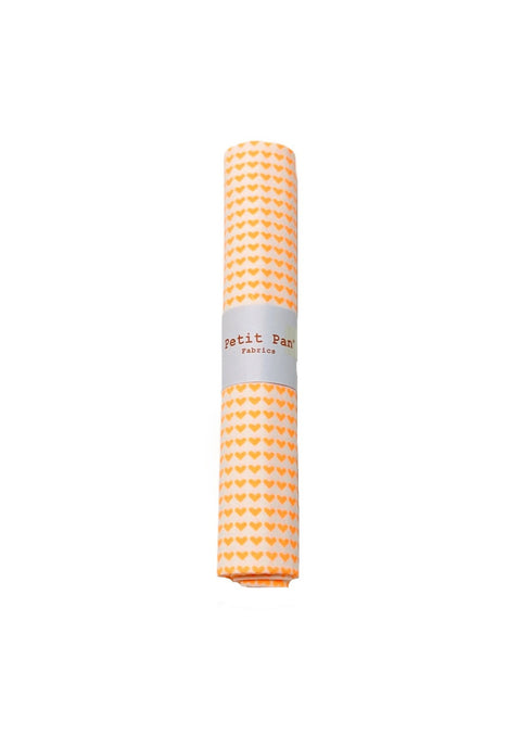 Cotton precut 50 x 70 cm - Love is all orange fluo