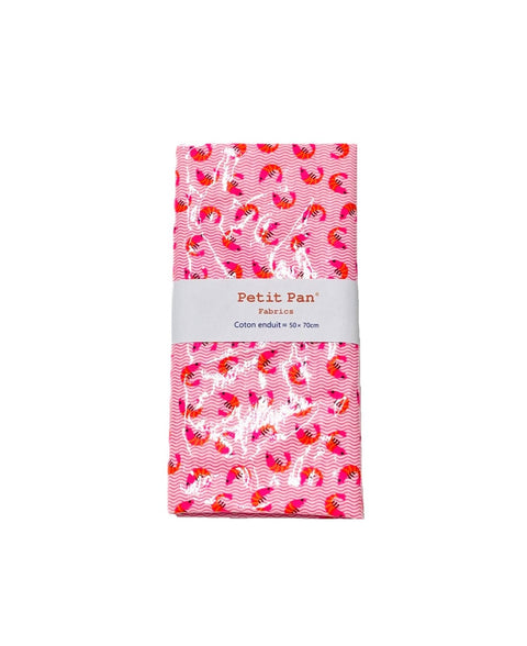 Laminated cotton precut 50 x 70 cm - Krevett rose