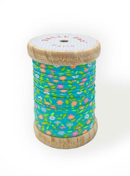 Bias tape 40 m - Peace and Love azur