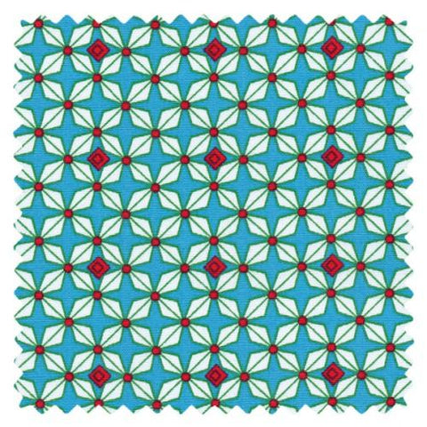 Tissu coton Oeko-Tex Petit Pan Hélium turquoise