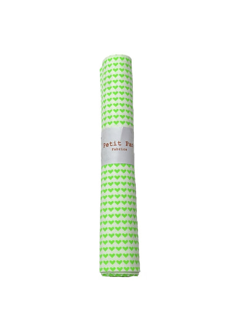 Cotton precut 50 x 70 cm - Love is all vert pomme