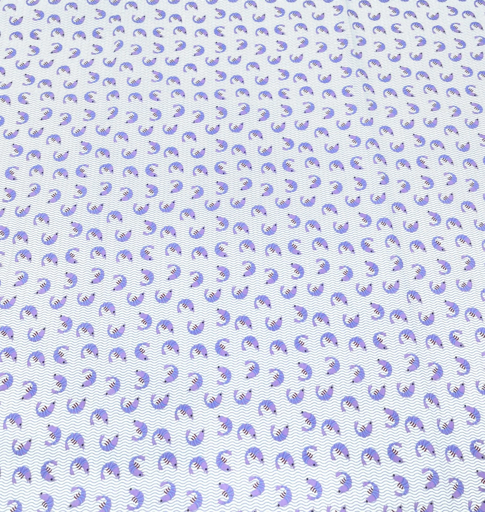 Cotton poplin 25 m - Krevett lilas