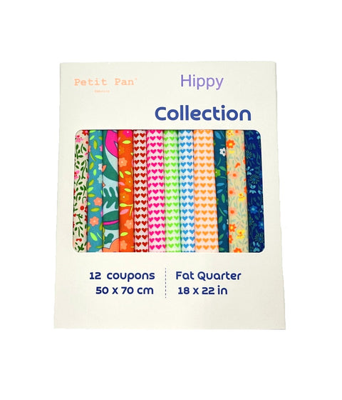 12-piece fat quarter bundle - Hippie