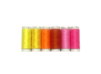Sewing thread (6 x 200 m bobbins) - Jaune, orange