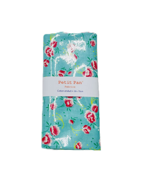Laminated cotton precut 50 x 70 cm - Pivoine céladon