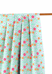 Fleurs des îles vert d'eau (cotton poplin)