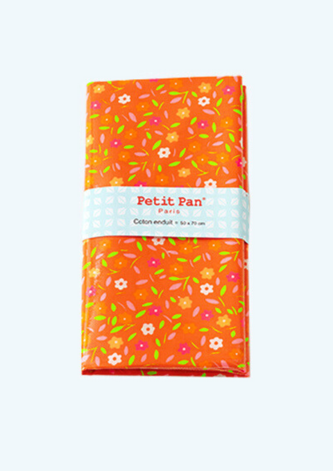 Peace and Love orange (oilcloth precut)