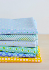 Cotton precut 50 x 70 cm - Wasabi washed blue