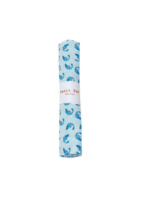 Cotton precut 50 x 70 cm - Krevett bleu