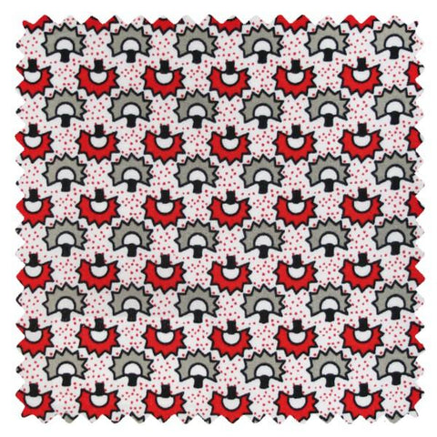 Tissu coton Oeko-Tex Petit Pan Kakinoki blanc