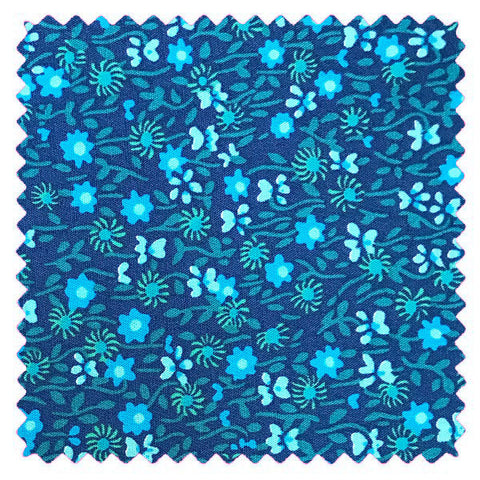 Flower Power indigo (oilcloth)