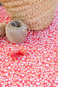 Cotton poplin 25 m - Bohème tangerine
