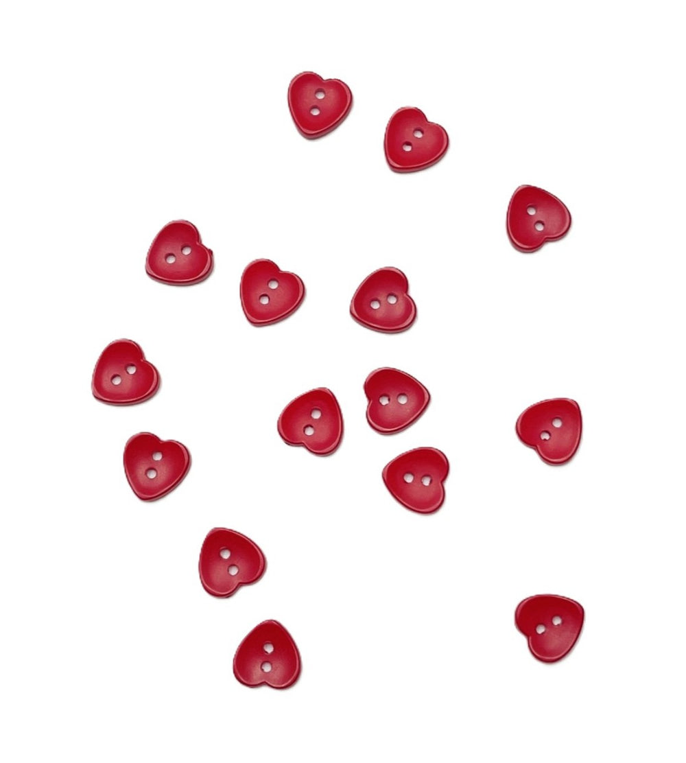 Red heart buttons