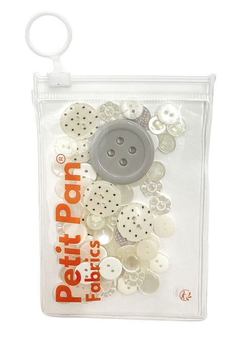 Assorted buttons (white)