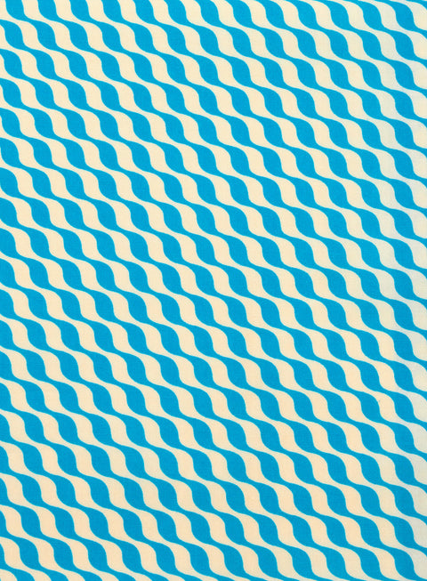 Coton imprimé Kifkif bleu avec des motifs ovales