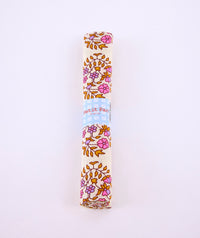 Coupon coton Shalin écru avec des motifs fleuris