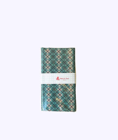 Coupon coton enduit Highland vert loch ness