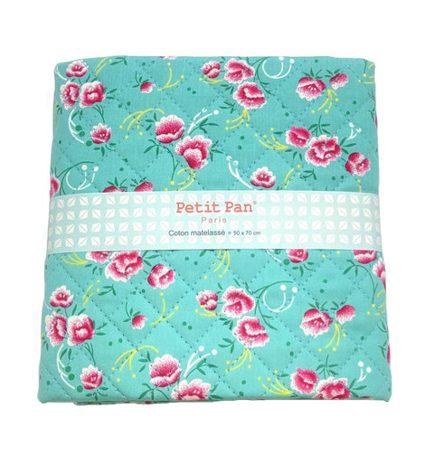 Pivoine Céladon (quilted cotton precut)