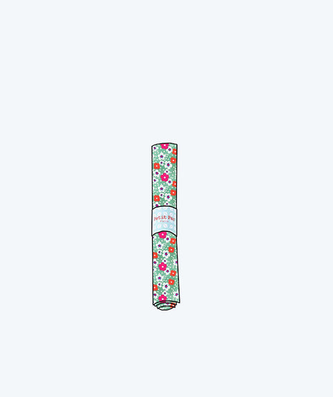 Coupon coton Fleurs des îles vert d'eau Petit Pan