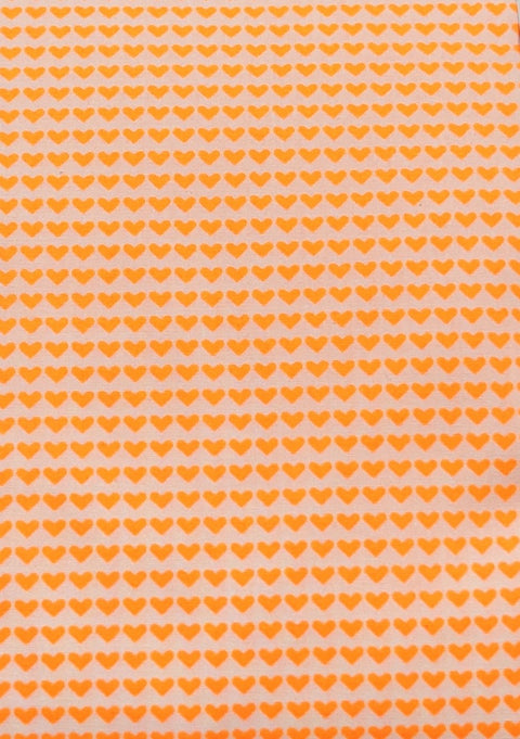 Love is all orange fluo (cotton poplin)