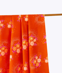 Folksy tangerine (cotton poplin)