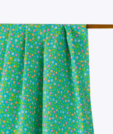 Peace and Love azur (cotton poplin)