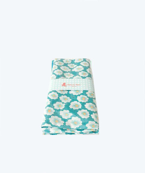 Coupon coton enduit Osami turquoise Petit Pan