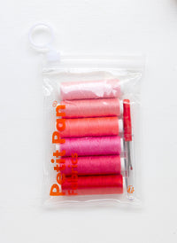 Polyester sewing thread (6 x 45 m bobbins) - Rose Petit Pan