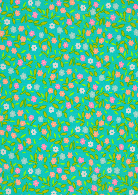Peace and Love azur (cotton poplin)