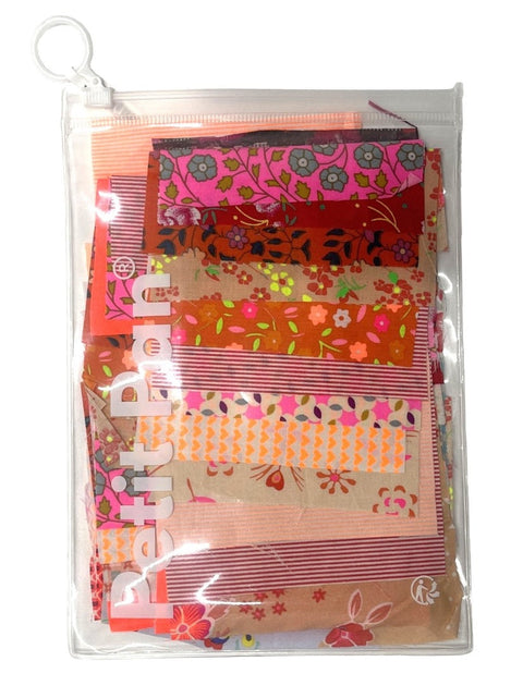 rose, orange, jaune, rouge (fabric-square bundle)