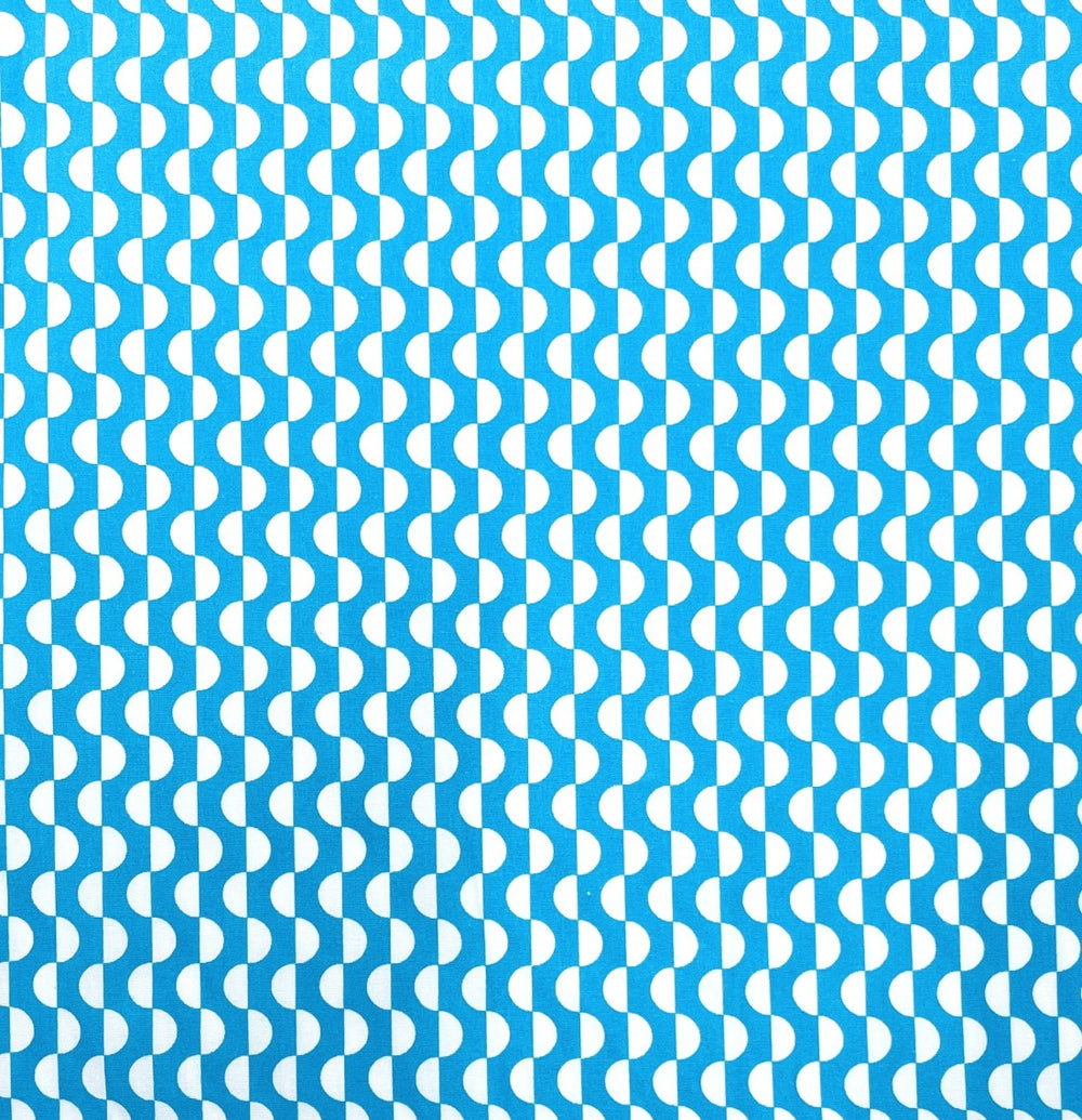 Cotton poplin 25 m - Amalfi bleu pousse-pousse