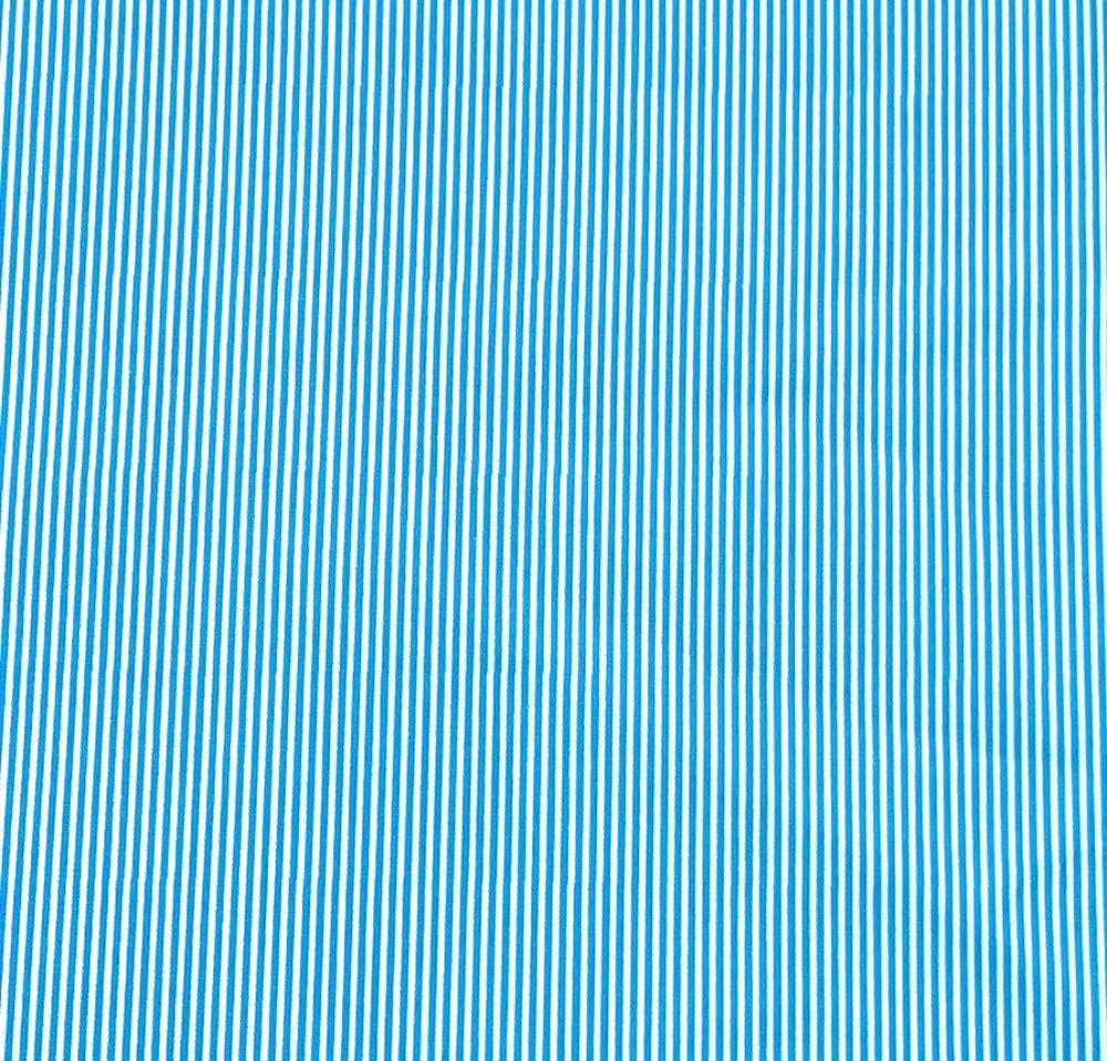 Cotton poplin 25 m - Rigato bleu pousse-pousse