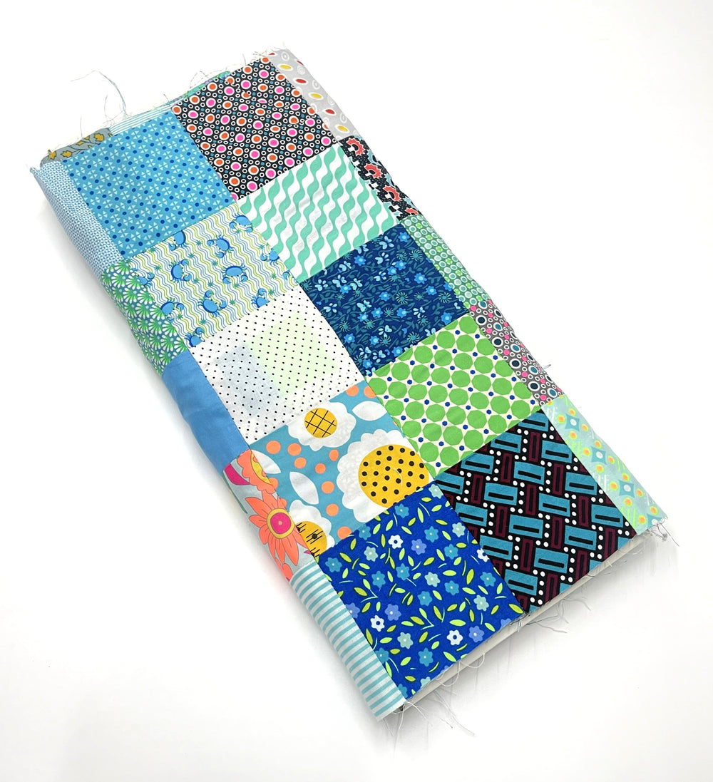 Tissu patchwork 7x7 carret 35cm x 6m - Bleu turquoise