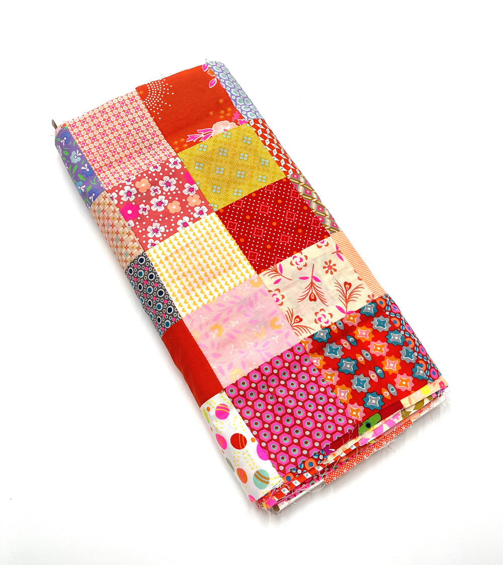 Tissu patchwork 7x7 carret 35cm x 6m - Jaune citron